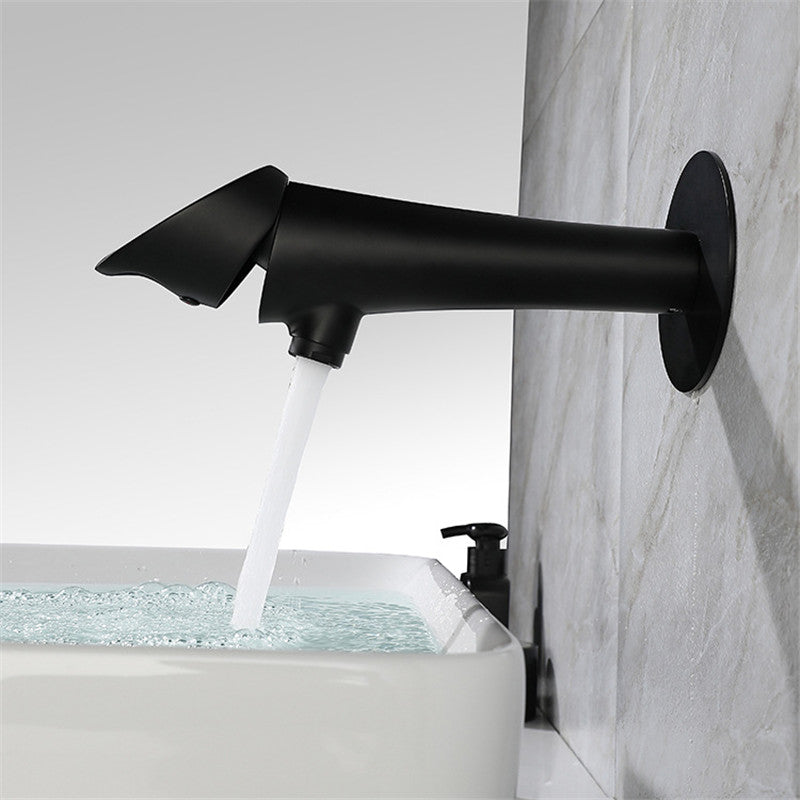 Brass Basin Faucet Luxury Bathroom Faucet Sink Mixer Tap Wall Mounted Faucet Hot And Cold Black/Brushed Gold Mixer Tap