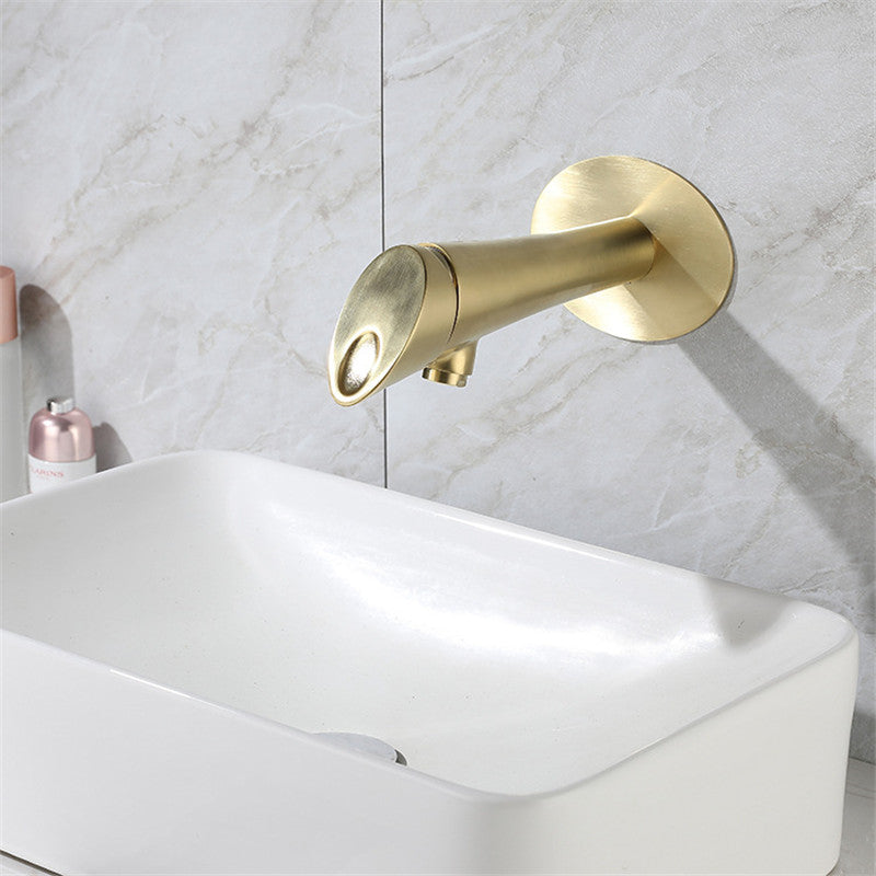 Brass Basin Faucet Luxury Bathroom Faucet Sink Mixer Tap Wall Mounted Faucet Hot And Cold Black/Brushed Gold Mixer Tap