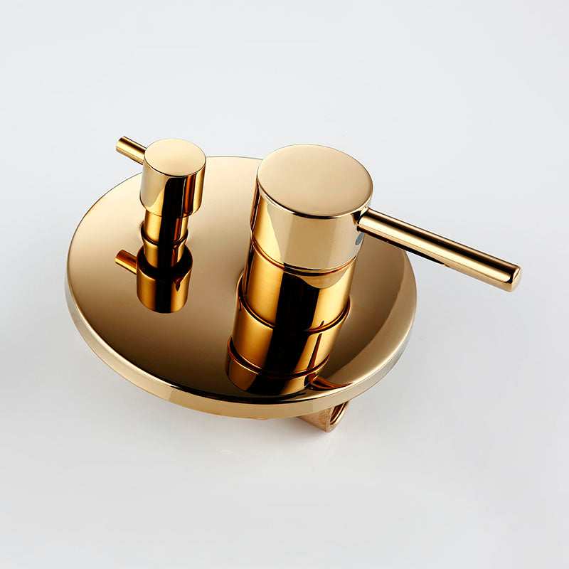 Luxury Golden Brass Shower Set Modern Wall-Mounted Ceiling Shower System Home Hotel Bathroom Water Saving Faucet Shower