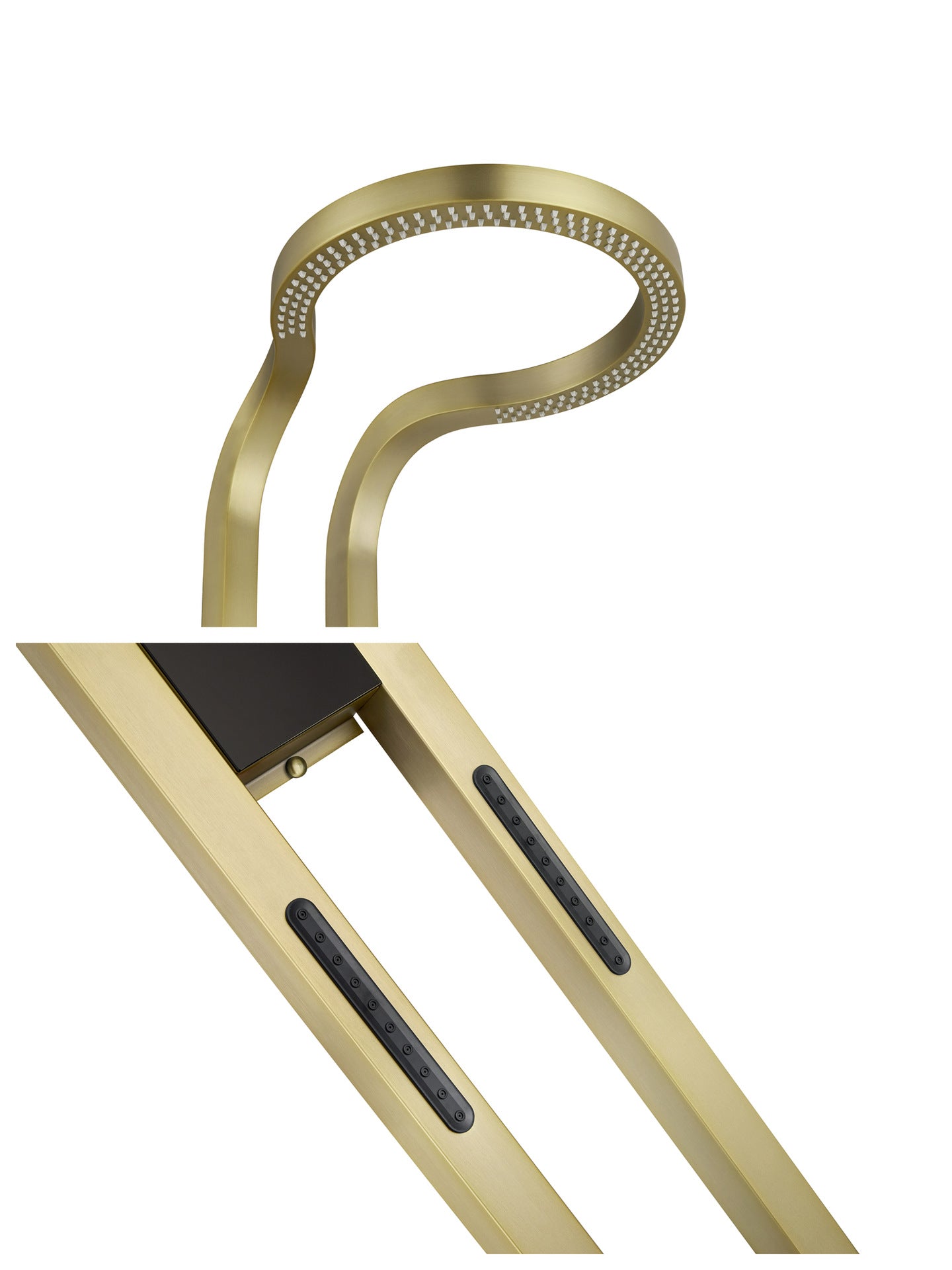 LED Bathroom Shower Faucet Set, Ceiling Mounted Rainfall Waterfall Thermostatic Shower Faucet Kit