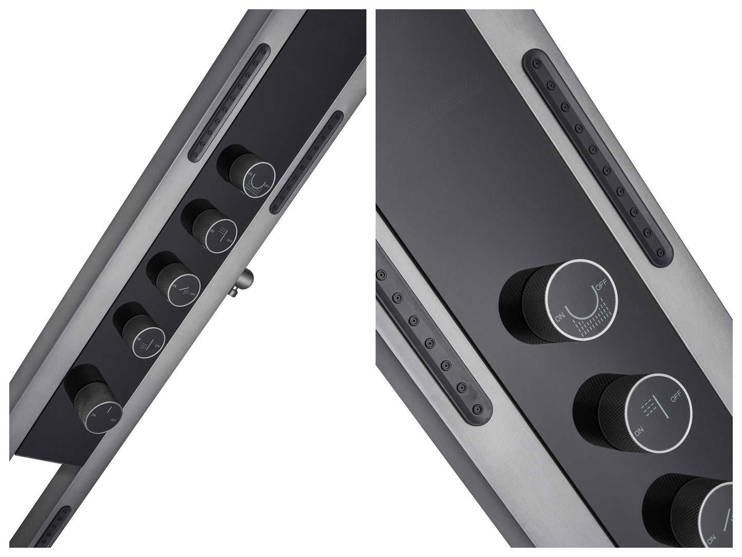 LED Bathroom Shower Faucet Set, Ceiling Mounted Rainfall Waterfall Thermostatic Shower Faucet Kit