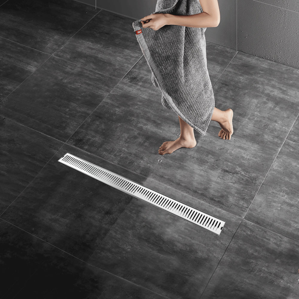 Brushed 304 Stainless Steel Shower Floor Drain Long Drainage Square Floor Drains Shower Drain Cover