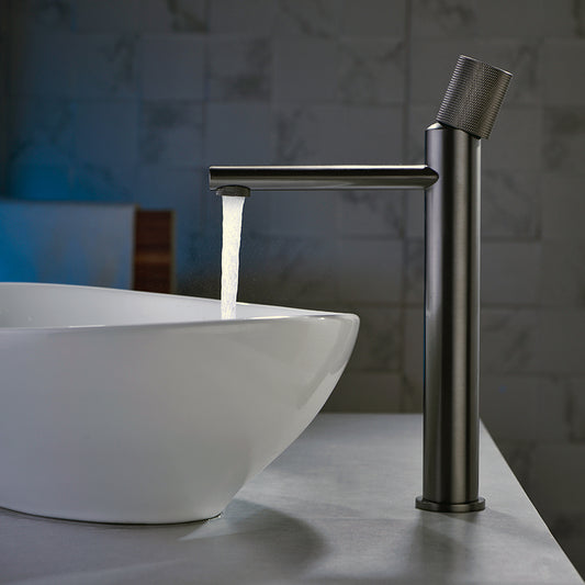 High Basin Mixer Mix Color Bathroom Tall Faucet Hot and Cold Tap Black Gold Gun Metal Greg Pattern Handle