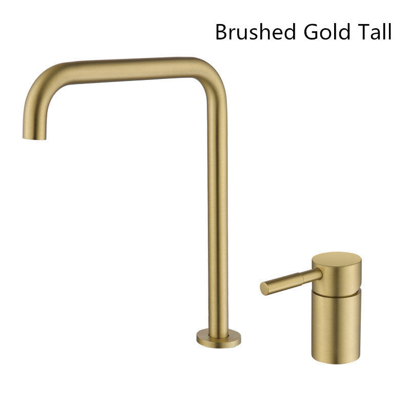 Black Basin faucet Bathroom Faucet two holes bathroom Sink faucet Brushed Gold sink tap rotating widespread basin Tap